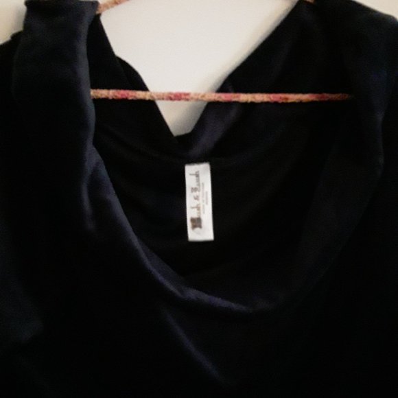 Blush and Lush Velour Cowl Neck Velour Top - Picture 2 of 5